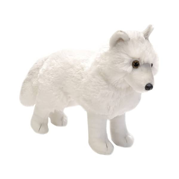 CK Standing White Wolf 12" stuffed animal.